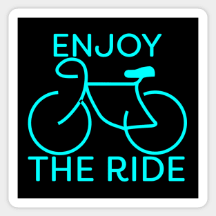 Enjoy The Ride Bike Blue Cycling Gift Sticker